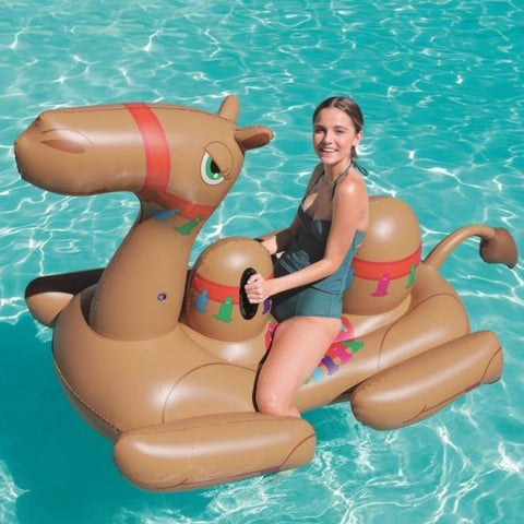 Flottant gonflable à chevaucher Géant (CAMEL) - Pop.ma - Flottant géant Maroc piscine et plage bouée chameau